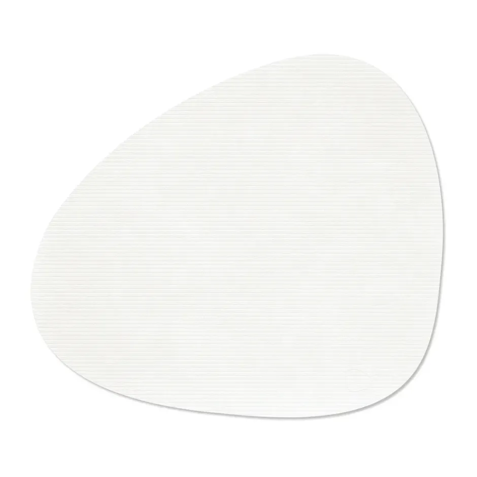 Corduroy bordstablett curve L, Pure white