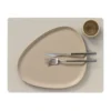 Corduroy bordstablett square L, Oyster White