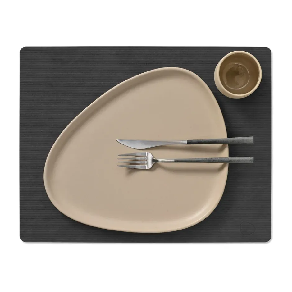 Corduroy bordstablett square L, Black