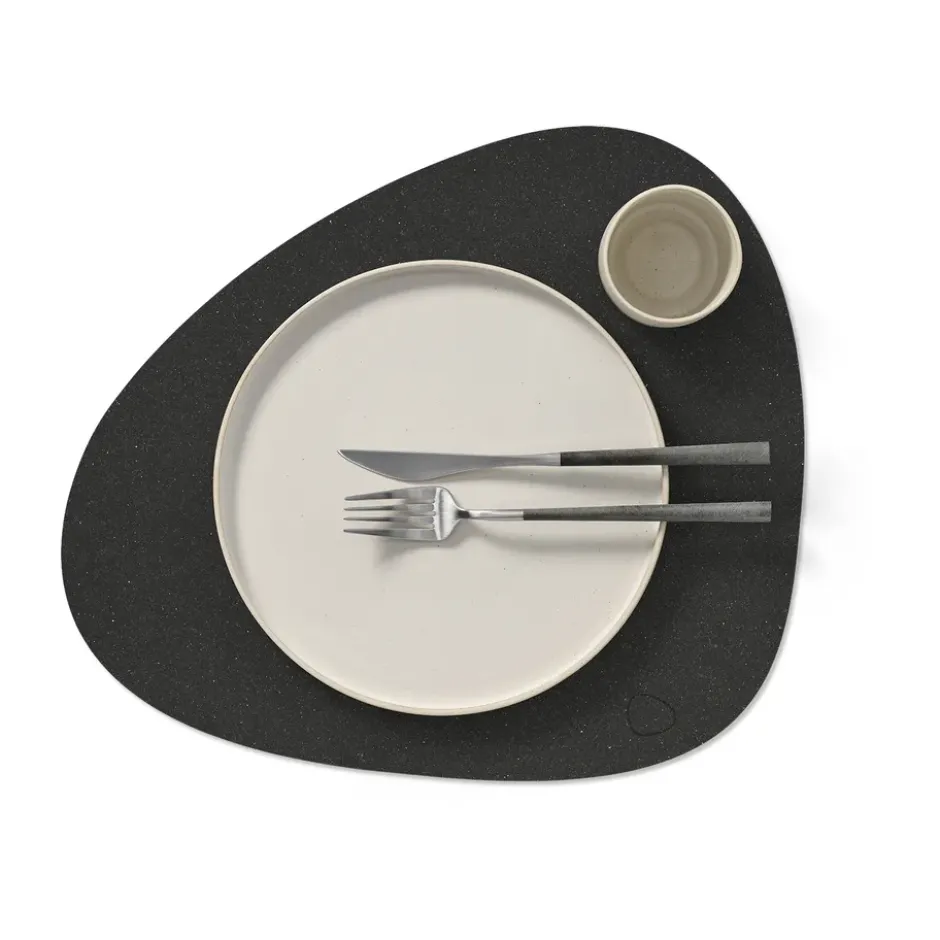 Core bordstablett curve L, Flecked anthracite