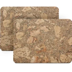 Cork bordstablett 30x40 cm 2-pack, Natural