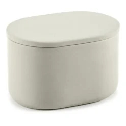 Cose förvaringsburk oval med lock hög 6,5x10,2 cm, Beige