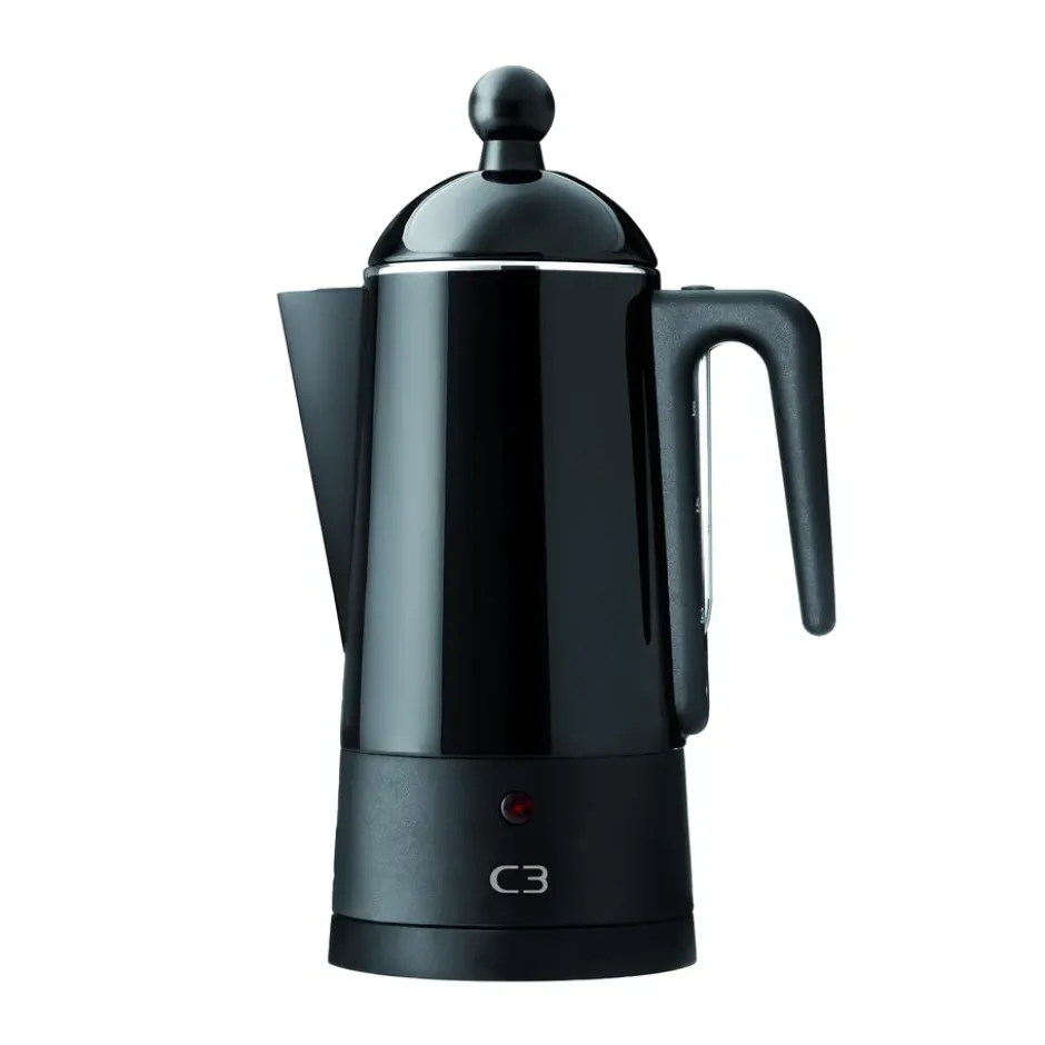 C3 Perkulator Design svart, 6 koppar