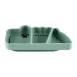 Croco Stick&Stay barntallrik 9x21 cm, Green
