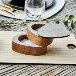 Curve salt & pepparset 2-pack, Natur-antracitgrå