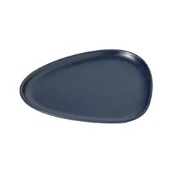 Curve Stoneware assiett 19x22 cm, Navy blue