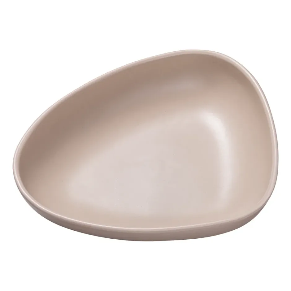 Curve Stoneware djup tallrik 19x22 cm, Sand