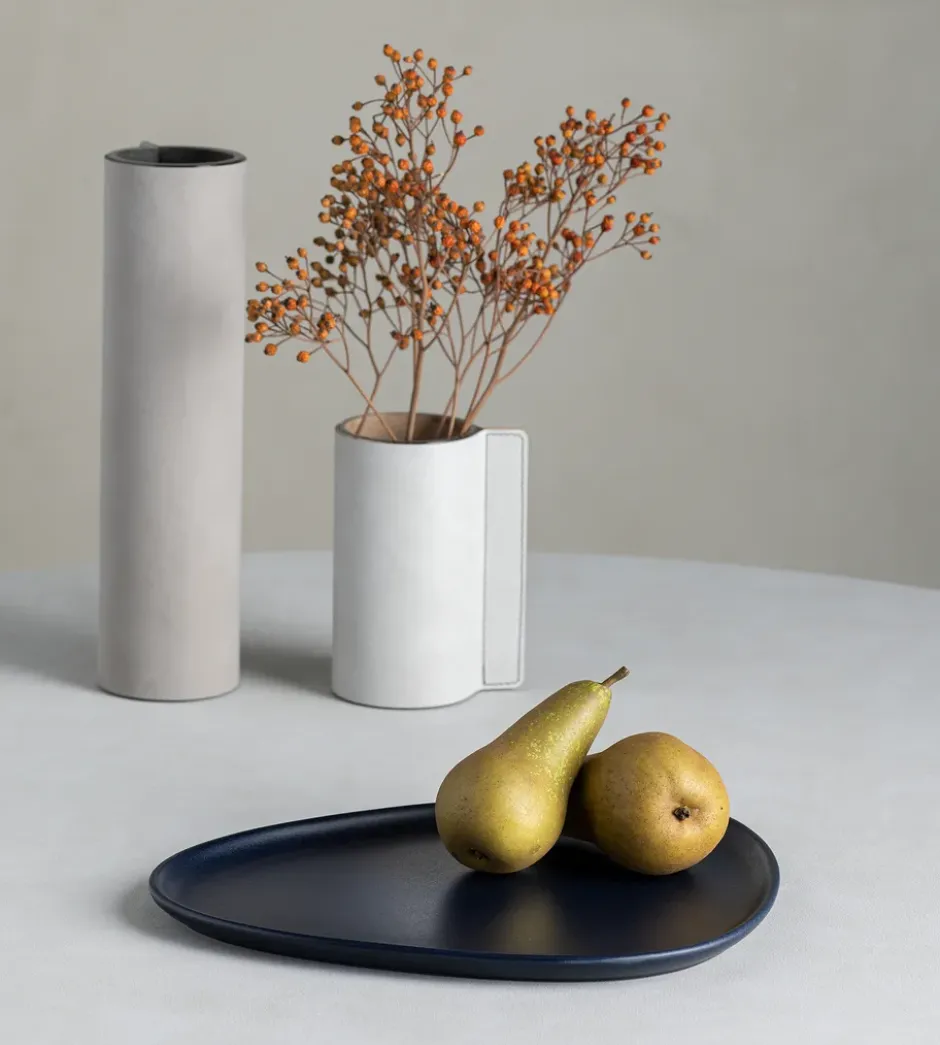 Curve Stoneware tallrik 26x30 cm, Navy blue