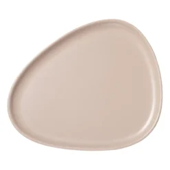 Curve Stoneware tallrik 26x30 cm, Sand
