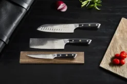 Damascus By Hâws knivset 3-delar, Svart-rostfritt stål
