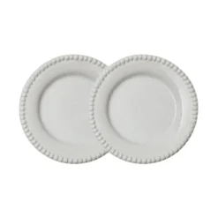 Daria assiett Ø18 cm 2-pack, Cotton white shiny