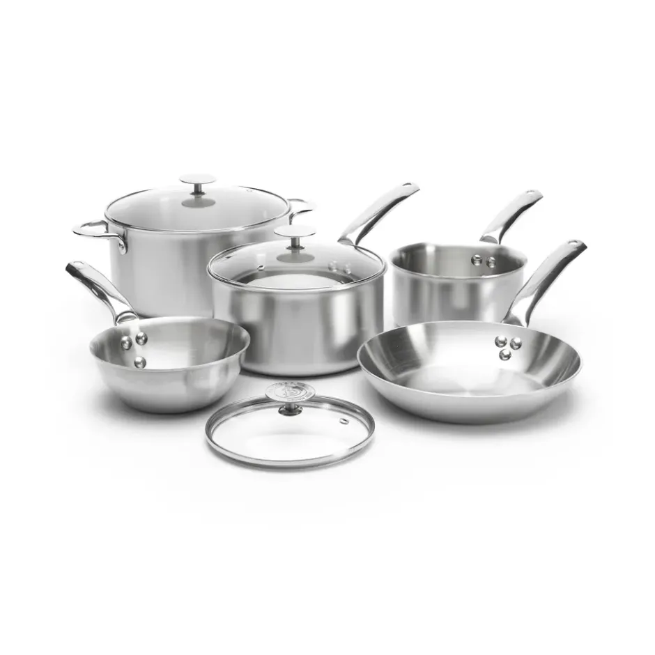 de Buyer Alchimy grytset med glaslock, 8 delar