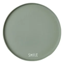 Design Letters favorittallrik Ø22 cm, Smile-green