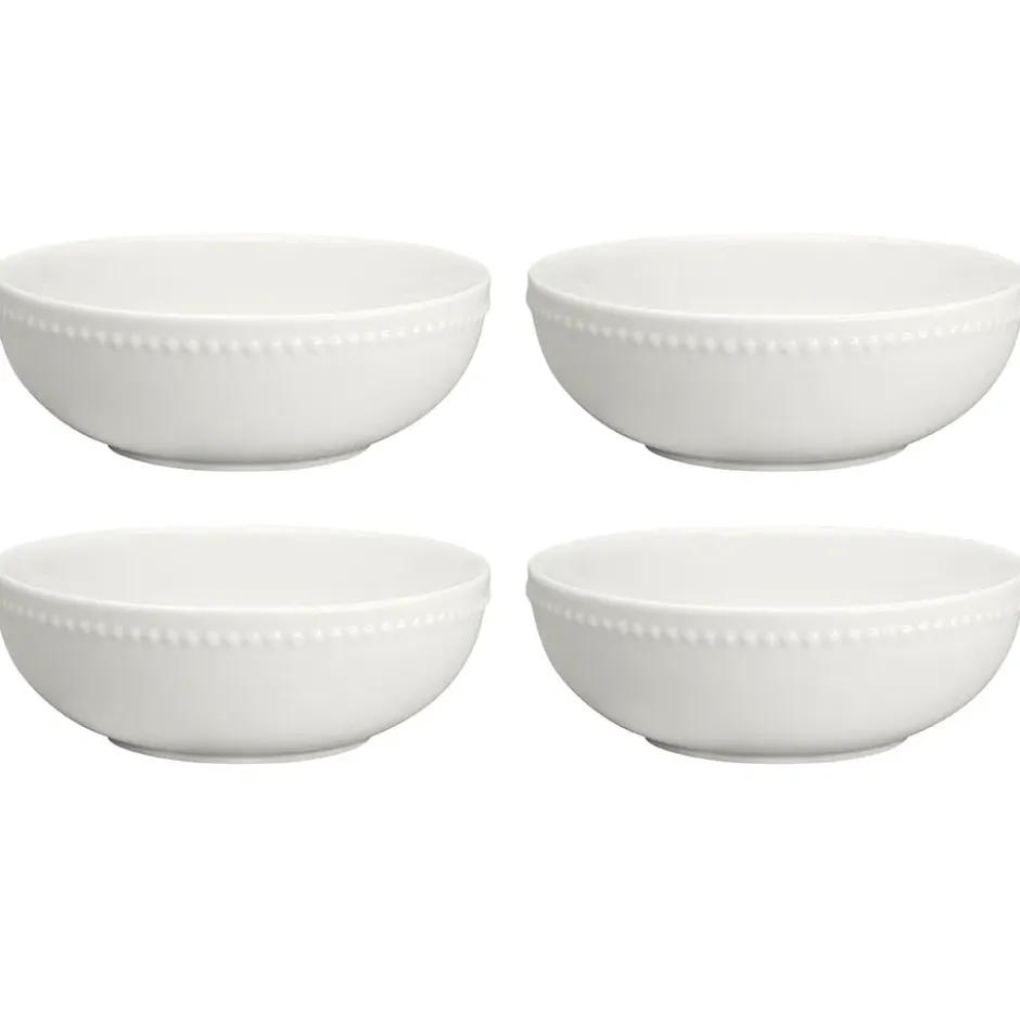 Dots frukostskål 60 cl 4-pack, Cremevit