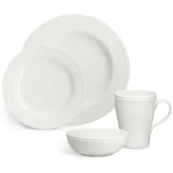 Dots frukostskål 60 cl 4-pack, Cremevit