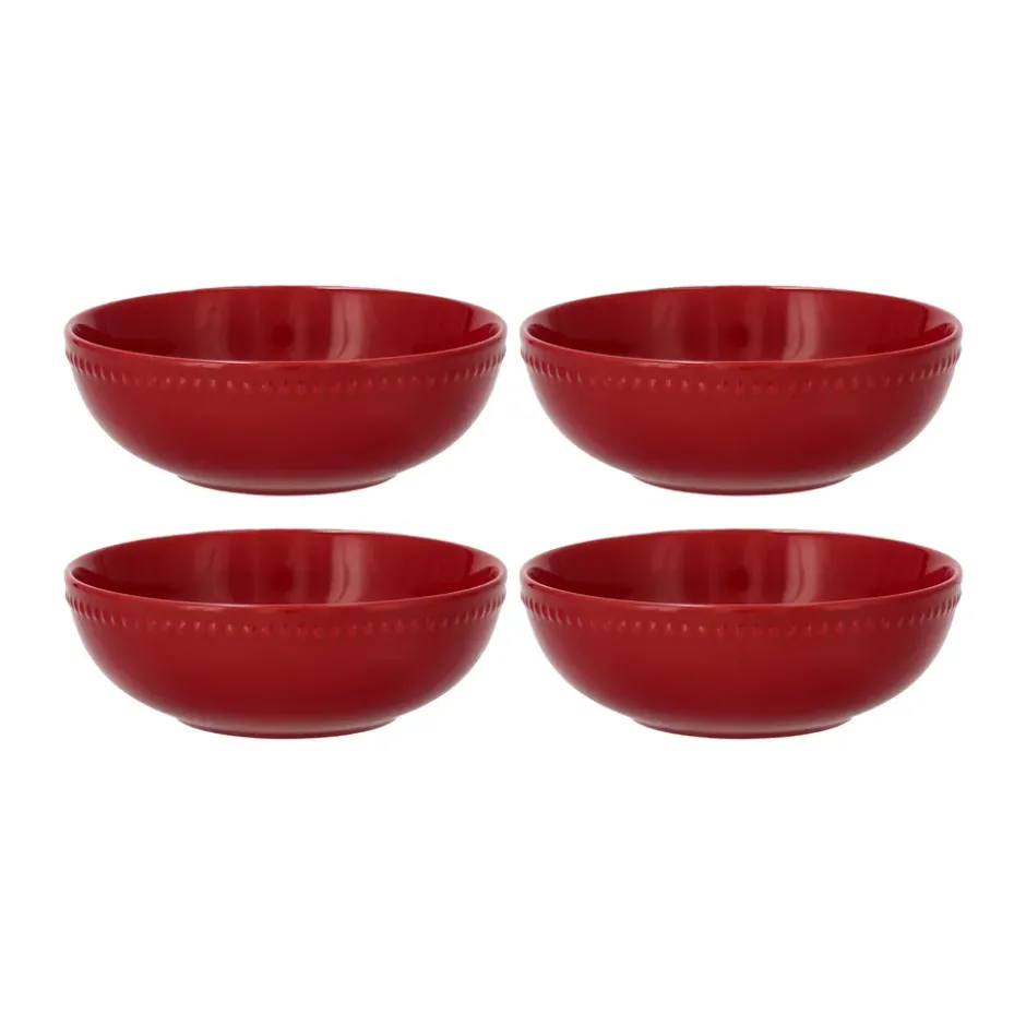 Dots frukostskål 60 cl 4-pack, Röd