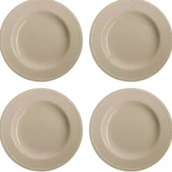 Dots tallrik 28 cm 4-pack, Beige