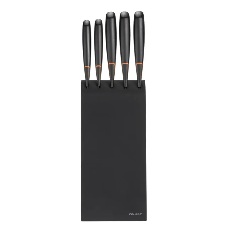 Edge knivblock med 5 knivar, Svart