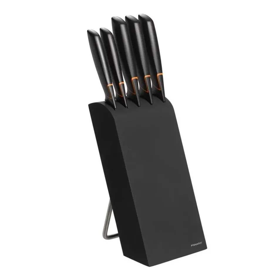 Edge knivblock med 5 knivar, Svart