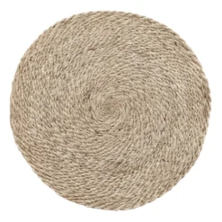 Elin bordstablett twist Ø38 cm, Natur-grå