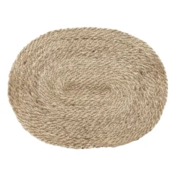 Elin bordstablett twist oval, Natur-grå