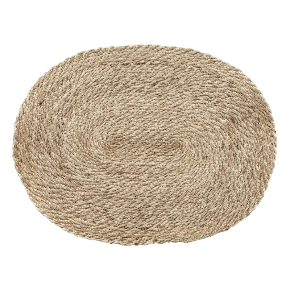 Elin bordstablett twist oval, Natur-grå