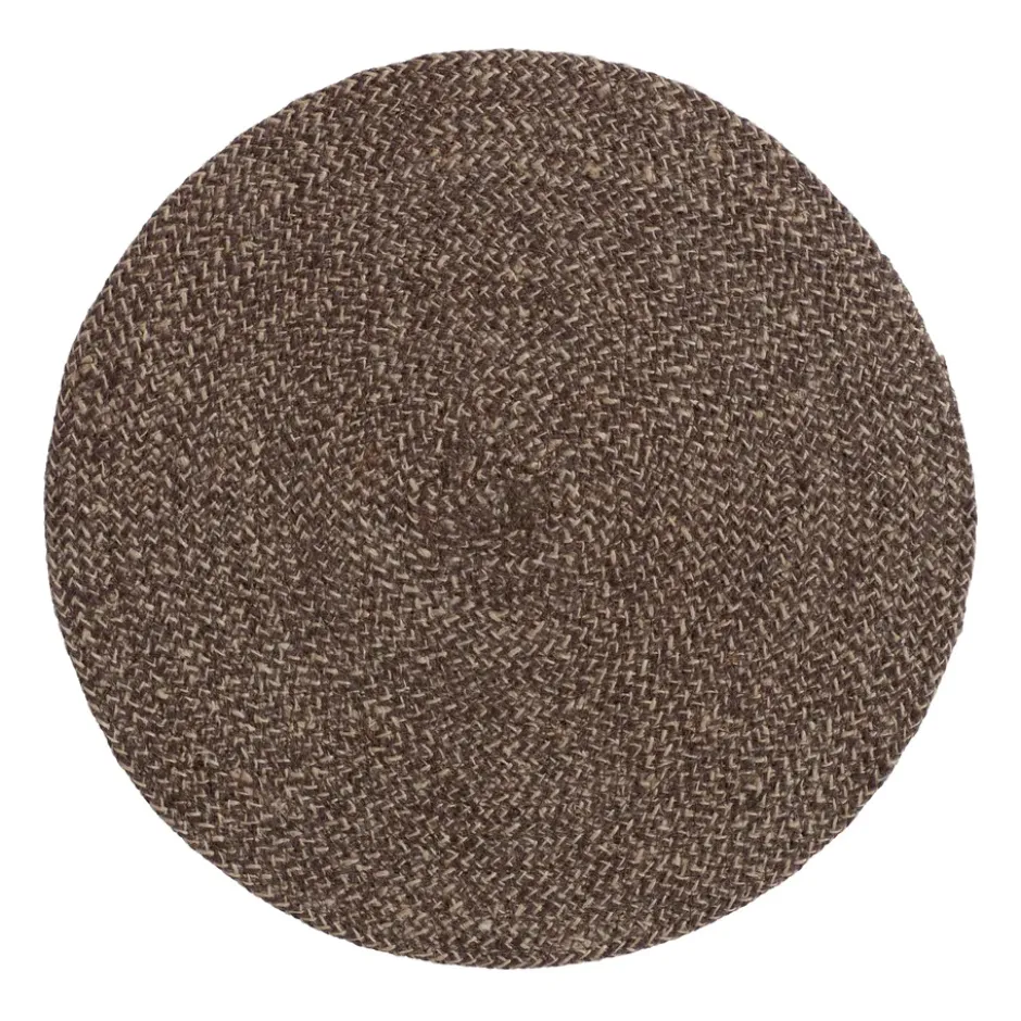 Ella bordstablett Ø38 cm, Brun-natur