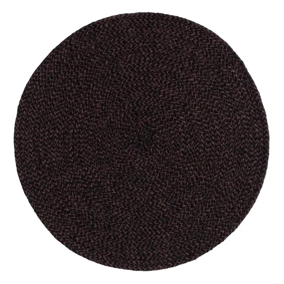 Ella bordstablett Ø38 cm, Brun-svart