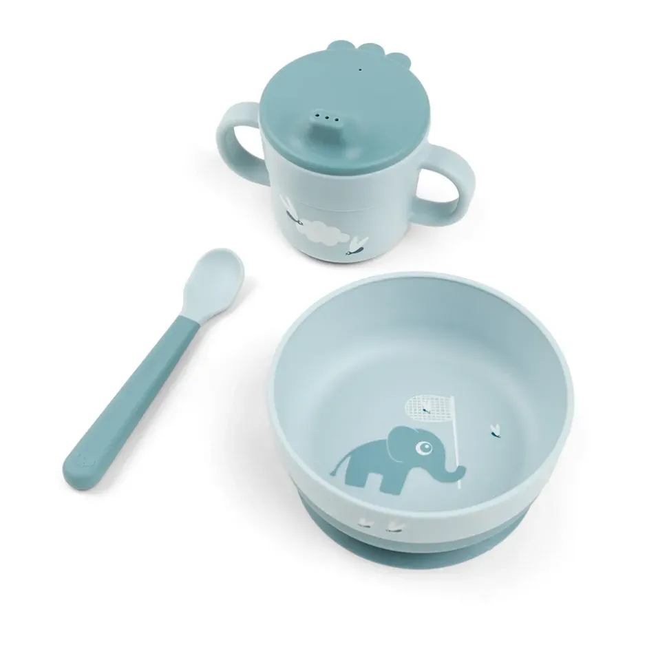 Elphee foodie first meal servisset 3 delar, Blue