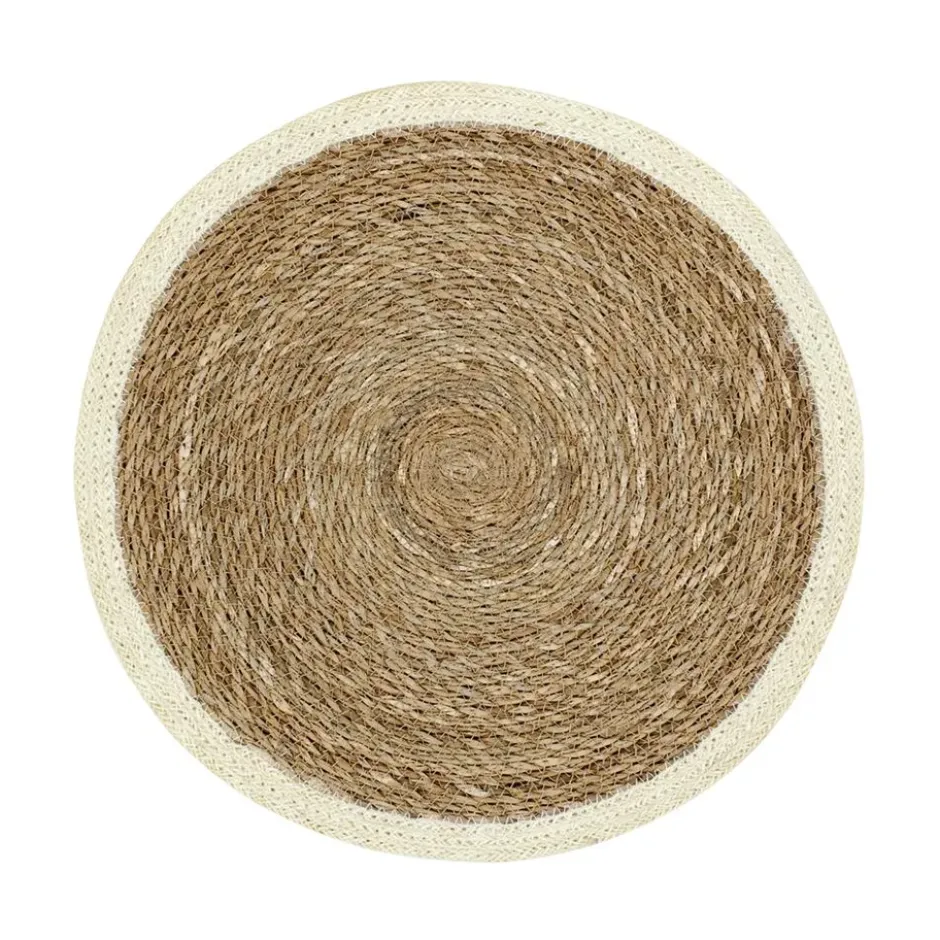 Emil bordstablett Ø40 cm, natur-vit