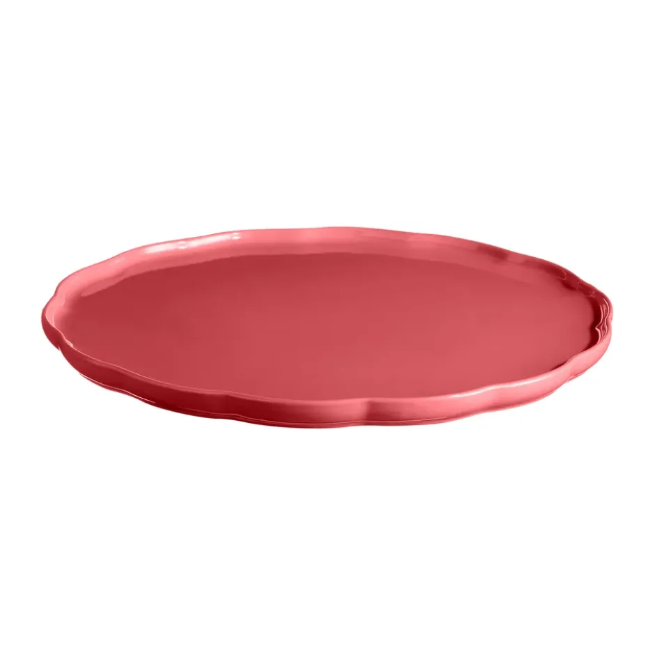 Emile Henry Madeleine serveringsfat, Bubbelgum, rund