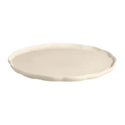 Emile Henry Madeleine serveringsfat, Cream, rund