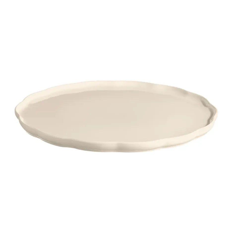 Emile Henry Madeleine serveringsfat, Cream, rund