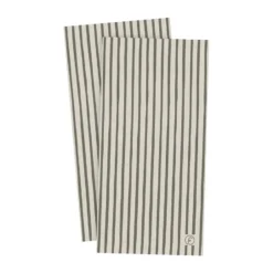 Ernst servett randig 10x20 cm 20-pack, Grön-ljusgrå