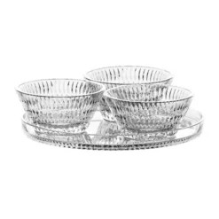 Ethno serveringsset, Kristallglas, 4 delar