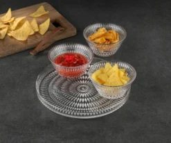 Ethno serveringsset, Kristallglas, 4 delar