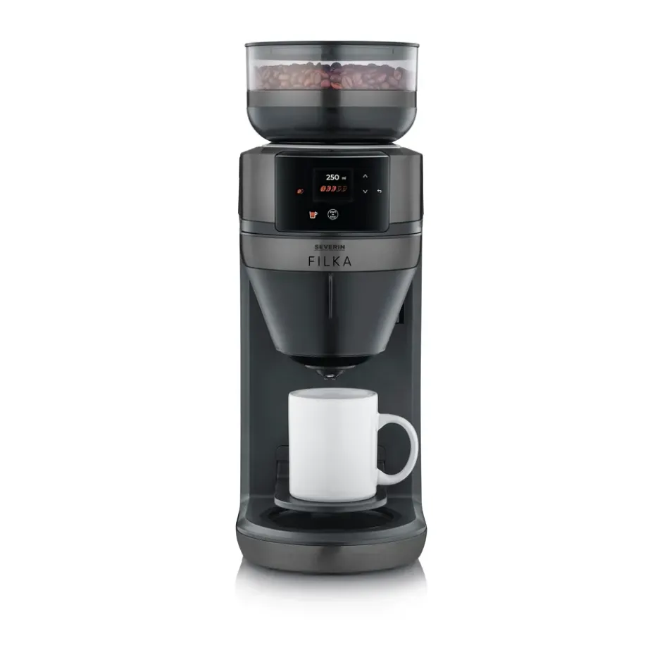 FILKA 2.0 KA 4854 helautomatisk kaffebryggare, Dark Inox, glaskanna
