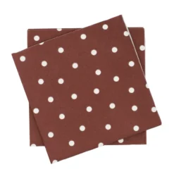 Fine dots pappersservett, Vinröd-vit, 20‑pack, 33×33 cm