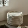 Fine stripe pappersservett, Vit-beige, 20‑pack, 33×33 cm
