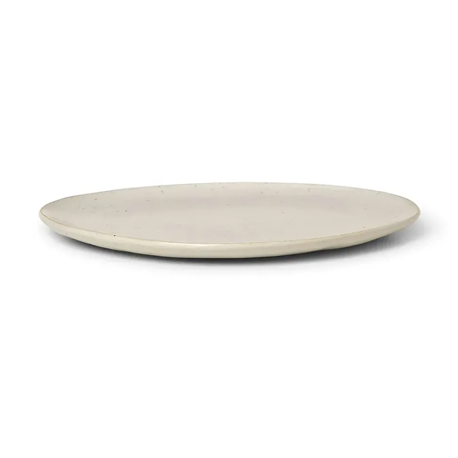 Flow tallrik 22 cm, Off-white speckle
