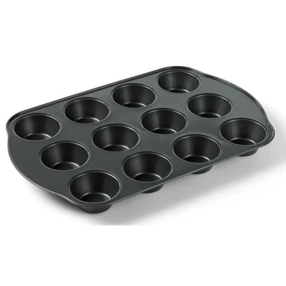 Funktion muffinsplåt nonstick 12 hål, Svart