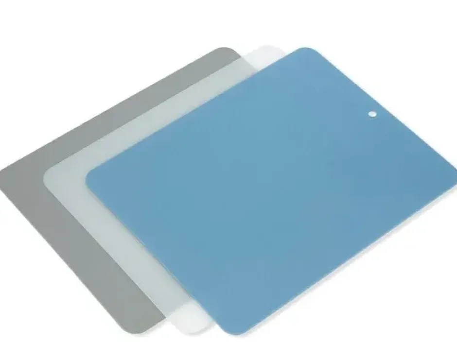 Funktion skärbräda plast 37x29 cm 3-pack, Grå-blå-transparent
