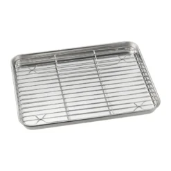 Gili gastrobleck, Rostfritt stål, med galler, 31,5x24,5 cm