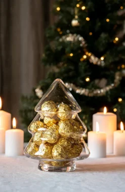 Glass tree glasburk med lock, 20 cm