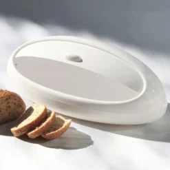 Gnam brödbox, vit