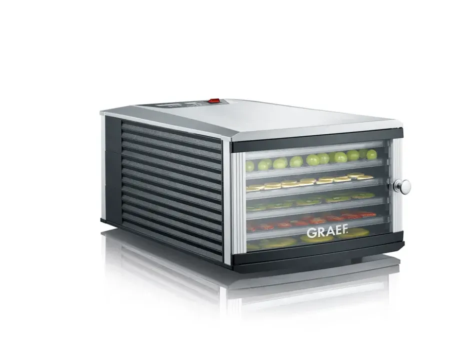 Graef DA506 Dehydrator svamptork 6 brickor, Svart-grå