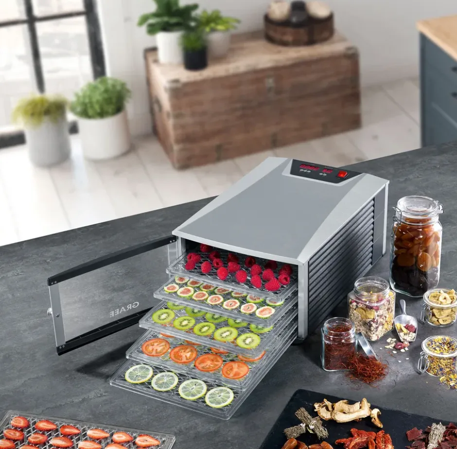 Graef DA506 Dehydrator svamptork 6 brickor, Svart-grå