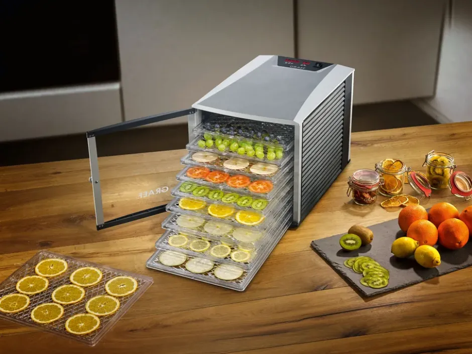 Graef DA510 Dehydrator svamptork 10 brickor, Svart-grå