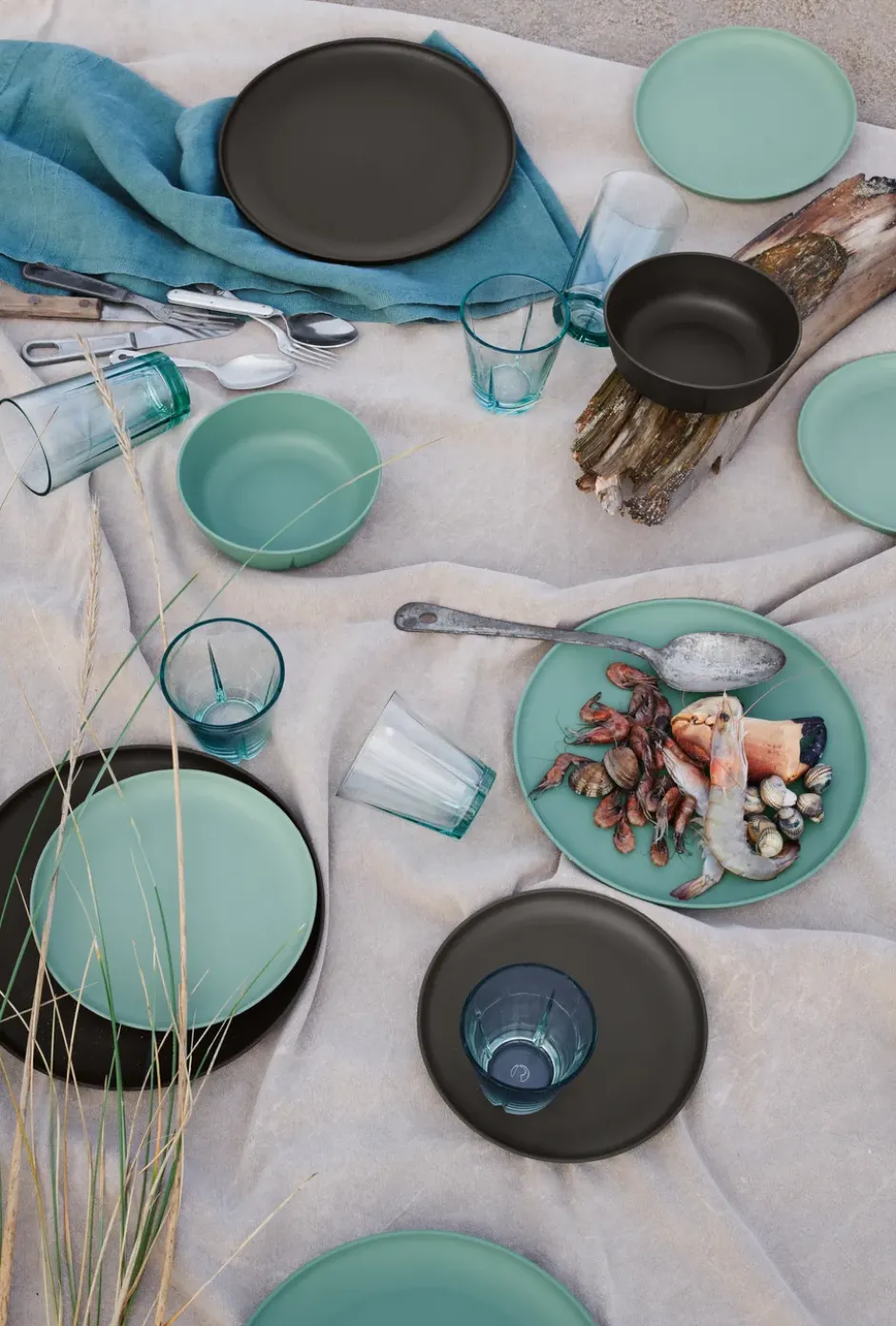 Grand Cru Take tallrik melamin Ø26 cm 2-pack, Dimgrön