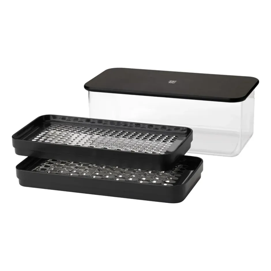 GRATE-IT rivjärn med behållare, Black